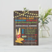 私はピザを作ってリハーサルのディナー招待状 招待状 (スタンド正面)