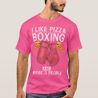 私はピザボクシングが好きで、おそらく3人のスポーツ戦い Tシャツ