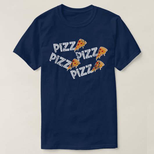 私はピザヴィンテージレトロ70s食べ物の恋人Wome大好き Tシャツ (デザイン正面)