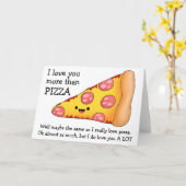 私はピザ以上にあなたを愛している カード (黄色い花)