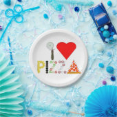 私はピザ紙皿を愛します ペーパープレート (パーティー)