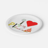 私はピザ紙皿を愛します ペーパープレート (アングル)