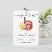 私はピザ&ブリューズ・リハーサル・ディナーを行う 招待状 (スタンド正面)