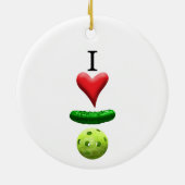 私はピックボールが大好き –  セラミックオーナメント (裏面)