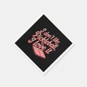 私はピックボールが好きじゃない、大好き スタンダードカクテルナプキン (角)