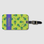 私はピックボールグリーンラゲージタグが大好き ラゲッジタグ (正面横)
