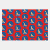 私はピックボールゴールデンドッグギフトラップを掘る ラッピングペーパーシート (正面)