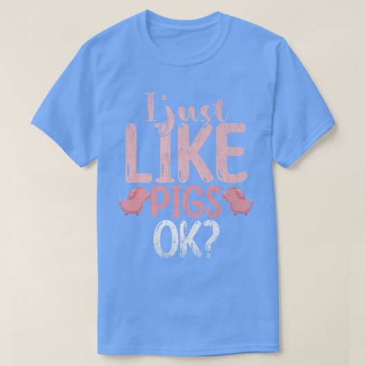 私はピッグズオークファーム動物愛好家農家 おもしろい Tシャツ (デザイン正面)