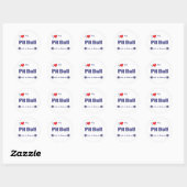 私はピットブルが大好き（雌犬） ラウンドシール (シート)