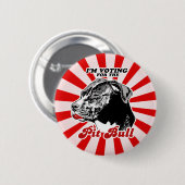 私はピットブルの投票をしている 缶バッジ (正面&裏面)