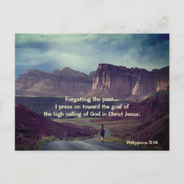 私はピリピゴール3:14聖書に向かって押し進める ポストカード