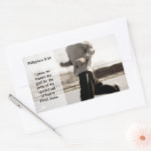 私はピリピゴール3:14聖書に向かって押し進める 長方形シール (封筒)