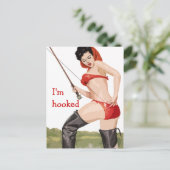 私はピンアップのヴィンテージのポスターに夢中になっている ポストカード (スタンド正面)