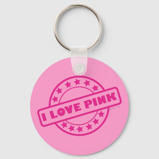 私はピンクが大好き キーホルダー (正面)