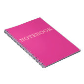 「私はピンクが美しい」ノート ノートブック (右側)