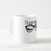 私はピンクのアイシャドウを持つとても神経質な女の子だ コーヒーマグカップ (正面左)