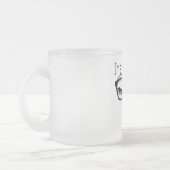 私はピンクのアイシャドウを持つとても神経質な女の子だ フロストグラスマグカップ (左)