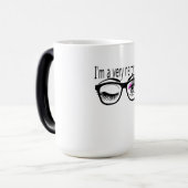 私はピンクのアイシャドウを持つとても神経質な女の子だ モーフィングマグカップ (正面左)