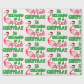 私はピンクのクリスマスの夢を見ている ラッピングペーパー (フラット)