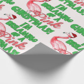 私はピンクのクリスマスの夢を見ている ラッピングペーパー (角)