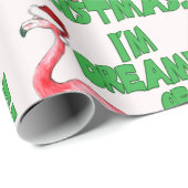 私はピンクのクリスマスの夢を見ている ラッピングペーパー (ロールコーナー)