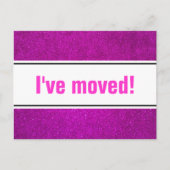 私はピンクのグリッターで動くポストカードを移フェイク動した 案内ポストカード (正面)