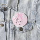 私はピンクのドットと白のレースを持ったおばあちゃん 缶バッジ (インサイチュ)