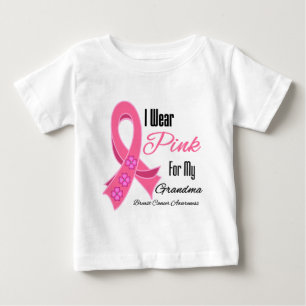 私はピンクのリボンの乳癌の祖母を身に着けています ベビーTシャツ