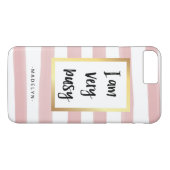 私はピンクの水彩画が金ゴールドと縞で飾る非常に忙しい|才です Case-Mate iPhoneケース (裏面(横))