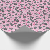 私はピンクの私のマウスパターンが大好き ラッピングペーパー (角)