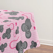 私はピンクの私のマウスパターンを愛します テーブルクロス (インサイチュ)