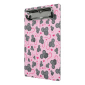 私はピンクの私のマウスパターンを愛します ミニクリップボード (アングル2)