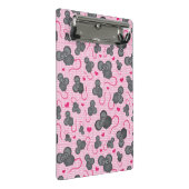 私はピンクの私のマウスパターンを愛します ミニクリップボード (アングル)