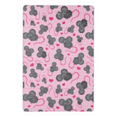 私はピンクの私のマウスパターンを愛します ミニクリップボード (裏面)