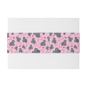 私はピンクの私のマウスパターンを愛します 招待状ベリーバンド (裏面例)