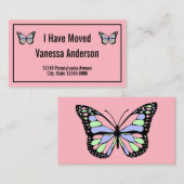 私はピンクバタフライを動かす発表を移動した エンクロージャーカード (正面/裏面)