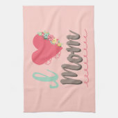私はピンク色の母が大好かわいらしきだ キッチンタオル (縦)