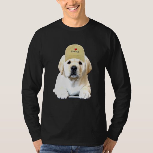 私はピーイングラブハティ犬のために犬を愛 Tシャツ (正面)
