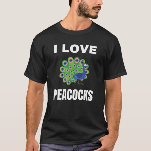 私はピーコックが大好き Tシャツ (正面)