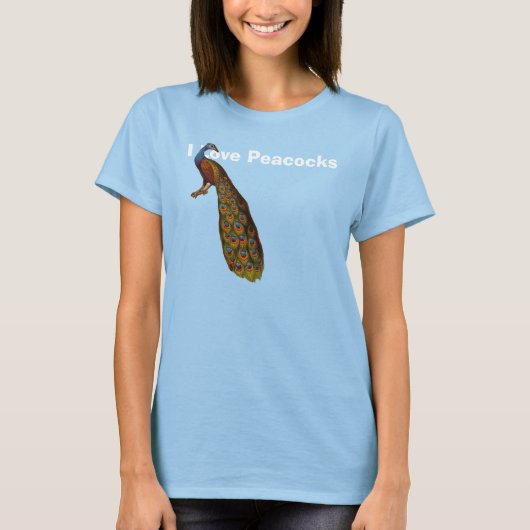 私はピーコックが大好き Tシャツ (正面)