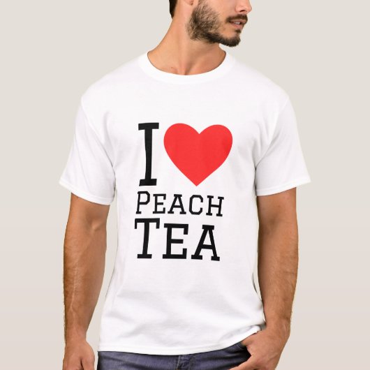 私はピーチティーが大好きだ Tシャツ (正面)