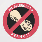 私はピーナッツの子供のナッツのアレルギーにアレルギーがある ラベル (デザイン1)