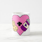 私はピーナッツバターおよびゼリーを愛します コーヒーマグカップ (中央)