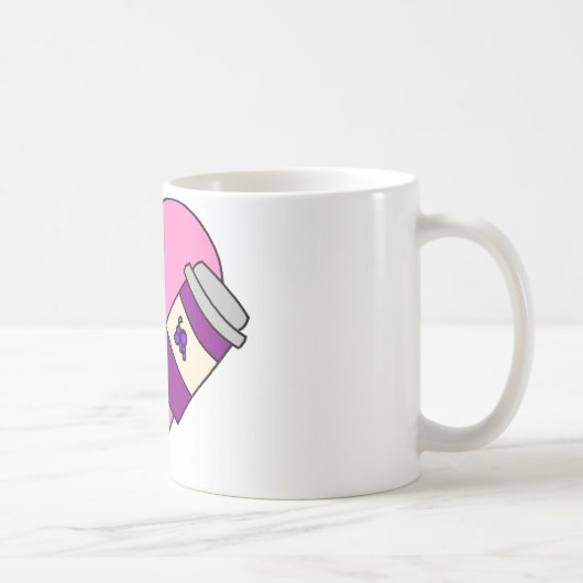 私はピーナッツバターおよびゼリーを愛します コーヒーマグカップ (右)