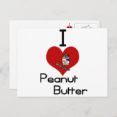 私はピーナッツバターハートが大好き ポストカード (正面/裏面)