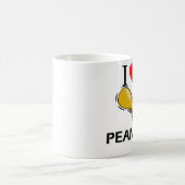 私はピーナツを愛します コーヒーマグカップ (中央)