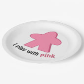 私はピ遊ンクのミートープルガールジェンダーのリビールパーティー ペーパープレート (アングル)