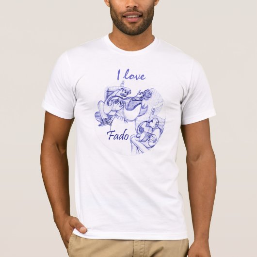 私はファドのTシャツを愛します Tシャツ (正面)