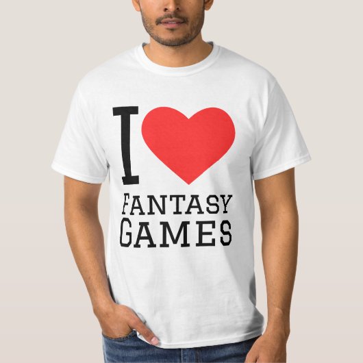 私はファンタジーゲームが大好き Tシャツ (正面)