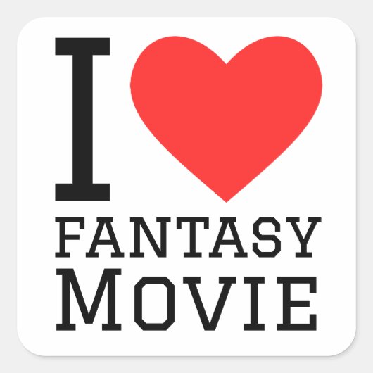私はファンタジー映画が大好き スクエアシール (正面)